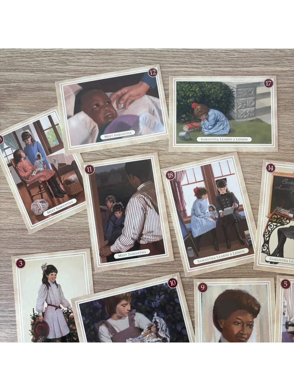 American Girl Samantha Trading Cards 18 Card Set Pleasant Company 1994 Vintage